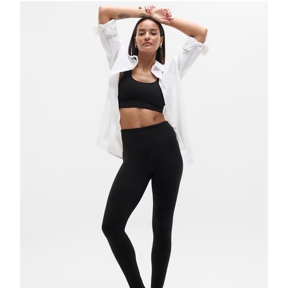 Athleta Women‎ Midday Relaxed Poplin Shirt Button Up Long Sleeve S105 Size 1X - Picture 3 of 9